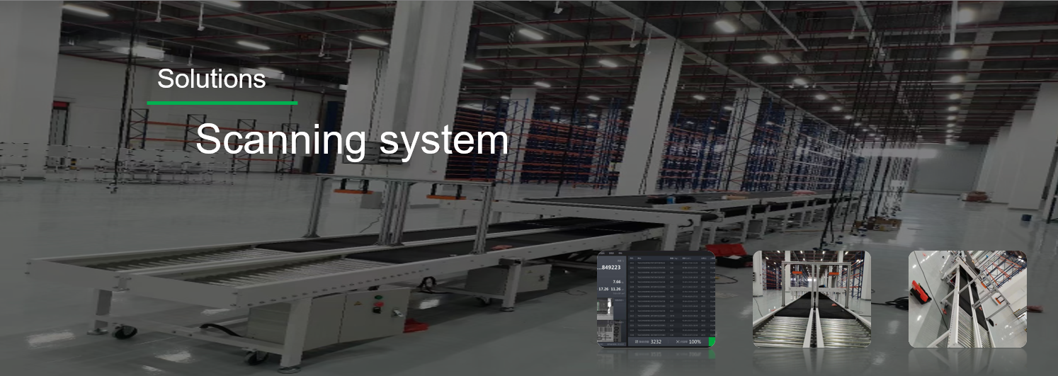 High-speed Industrial Scanning System with 10000 pcs/h Capacity - Barcode Reading and Volume Measurement